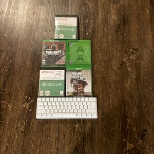 Xbox games and a razor huntsman mini